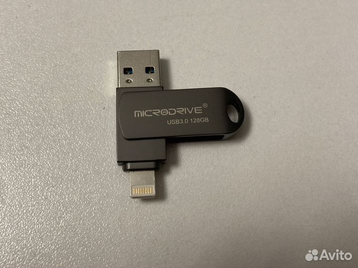 Флешка Microdrive 128 gb Usb - lightning 2 в 1