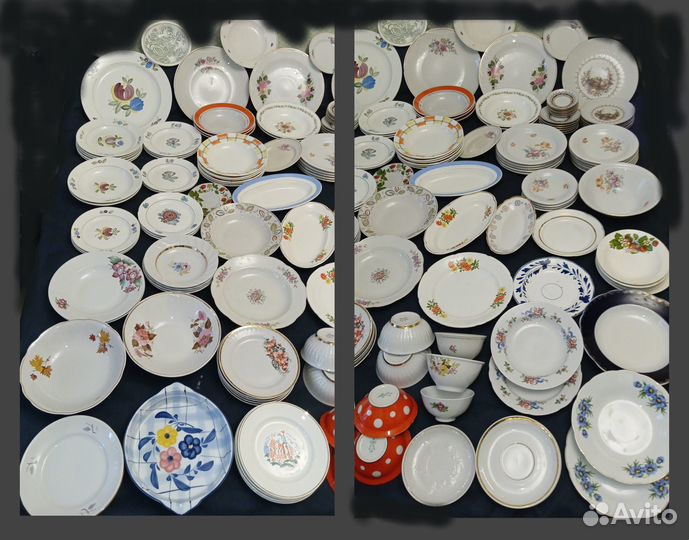 Фарфор Фаянс СССР Тарелки Пиалы Салатники Блюдо