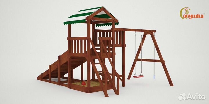 Детская площадка Савушка 4 сезона Мастер 1 Махагон