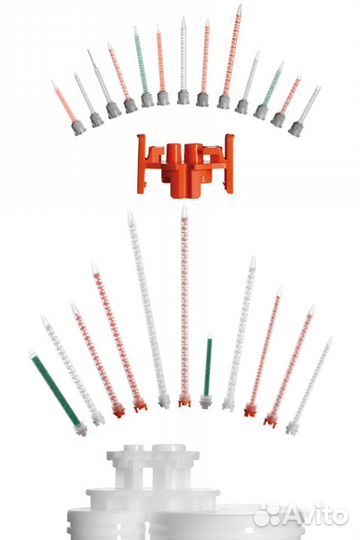 Переходник на катридж 250мл.10:1 носики смесители