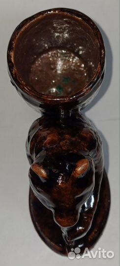 Статуэтка: Мишка с бочонком. Карандашница