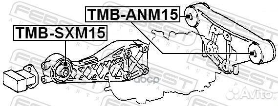 Сайлентблок опоры дифференциала tmbanm15 Febest