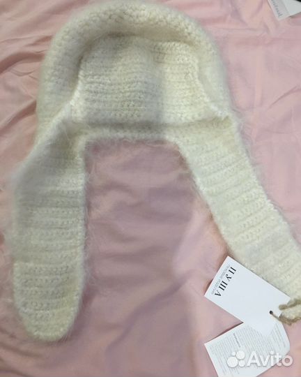 Шапка ушанка и перчатки из козьего пуха фирма Пуша