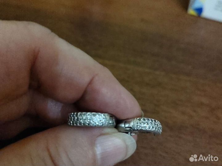 Серьги серебро 925пробы