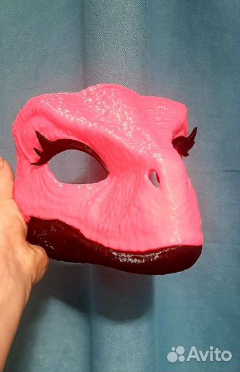 Маска Велоцираптор pink