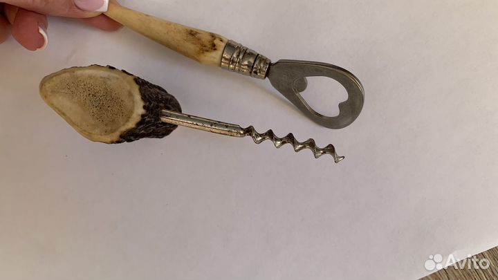 Старинный набор: штопор и открывашка для бутылок