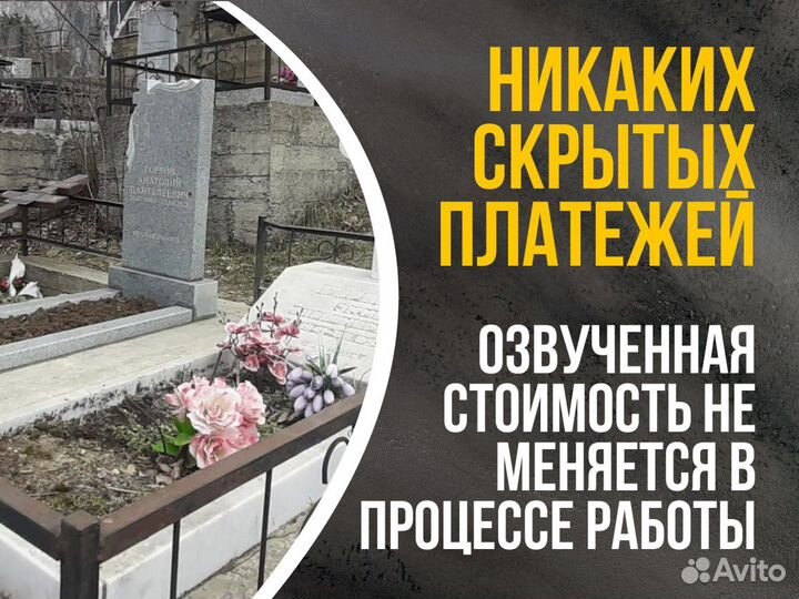 Памятники из гранита, благоустройство могил