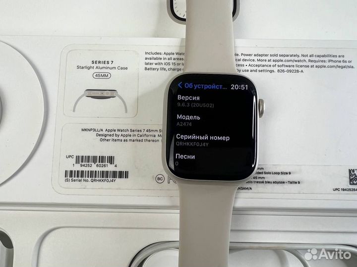 Часы apple watch 7 45 mm акб 85