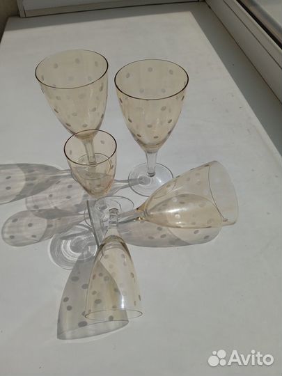 Фужеры, рюмки цветное стекло СССР