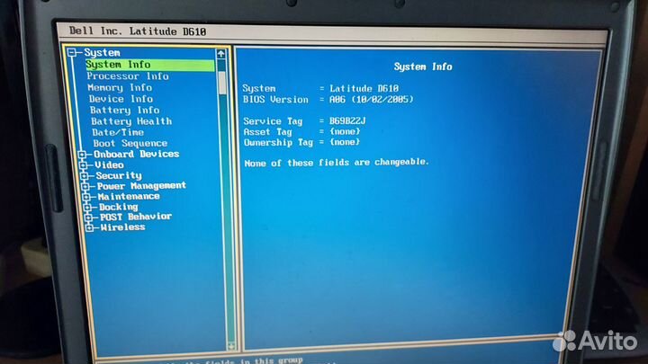 Ноутбук dell latitude D610 (На запчасти)