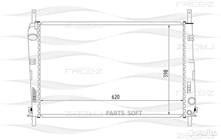 Радиатор охлаждения ford Mondeo 00- 1114764