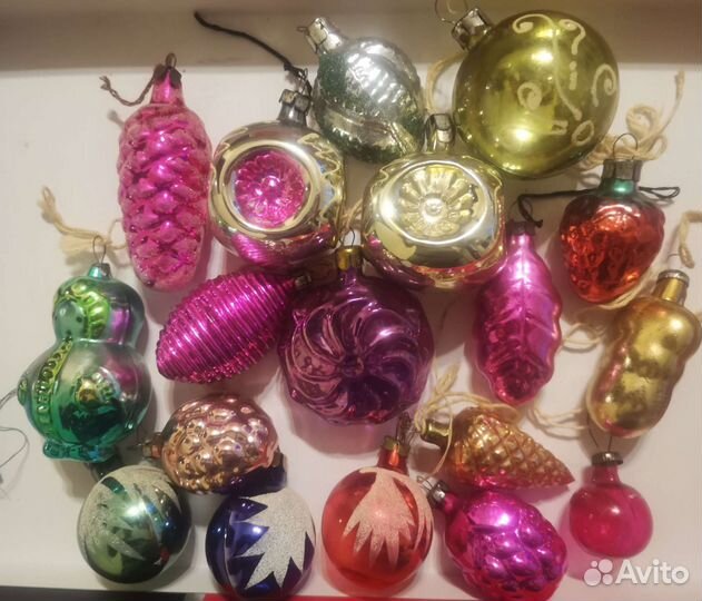Елочные игрушки стекло СССР