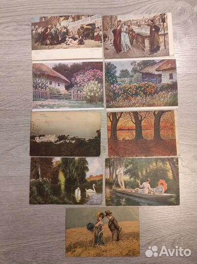 Открытки 1905-1919 годы, почтовые карточки