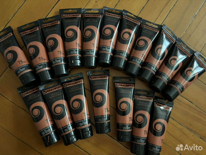 Brauberg Акриловая коричневая краска