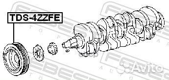 Шкив коленвала 1zzfe/3zzfe/4zzfe (toyota corolla