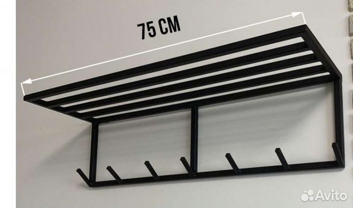 Вешалка лофт в прихожую, баню, ванную, офис, кафе