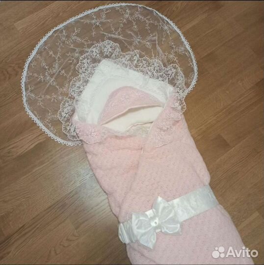 Уютный конверт на выписку для девочки