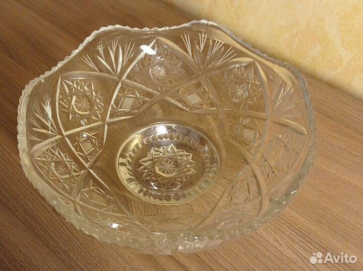 Ваза для фруктов хрусталь