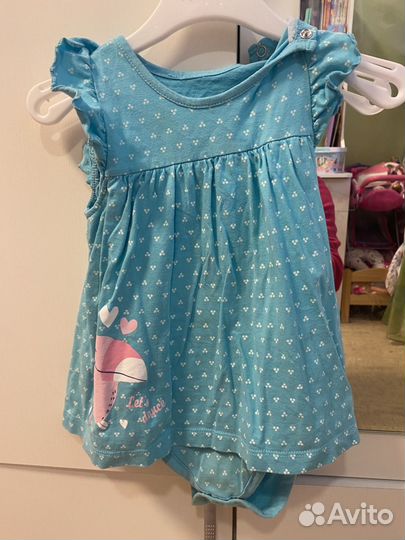 Платья пакетом для девочки 6-9 мес