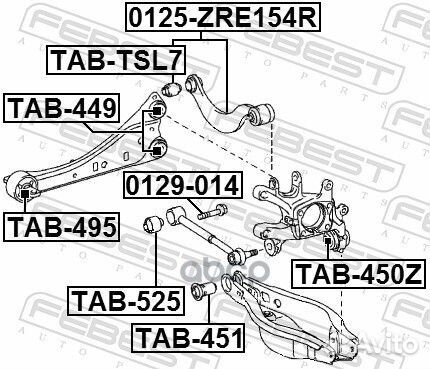 Болт с эксцентриком toyota RAV4 febest 0129-014