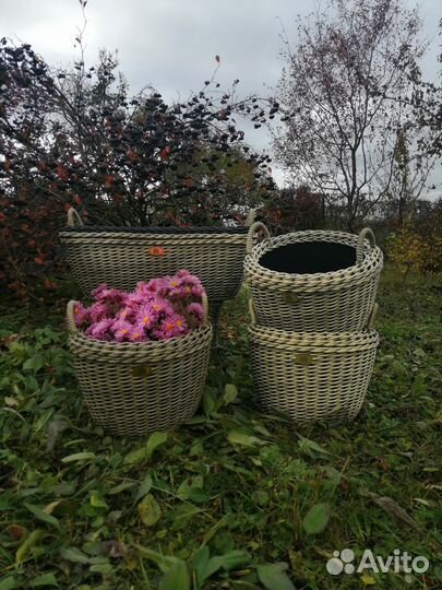 Дровница, мини грядка из искусственного ротанга