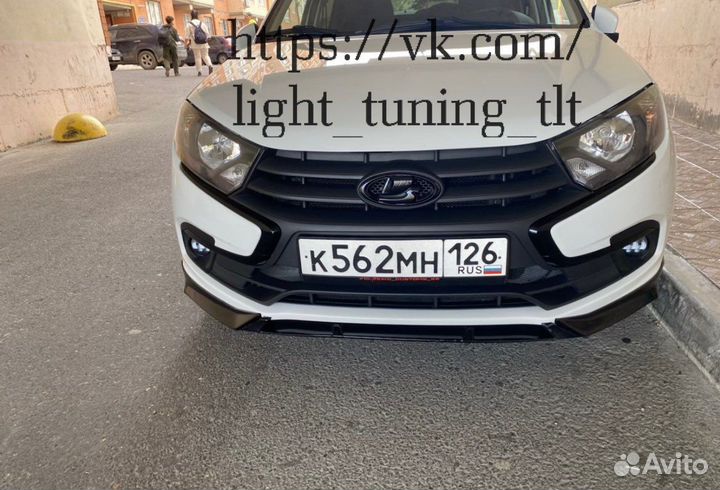 Губа (сплиттер) бампера Лада Гранта FL барс