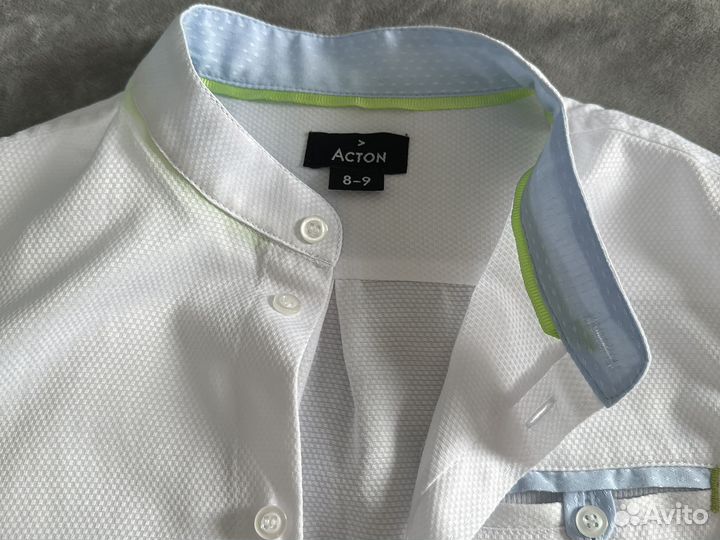 Рубашка белая для мальчика 7-8 лет