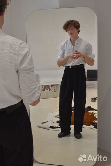 Высокая Талия Pogarti Брюки Хлопок Чинос Защипы