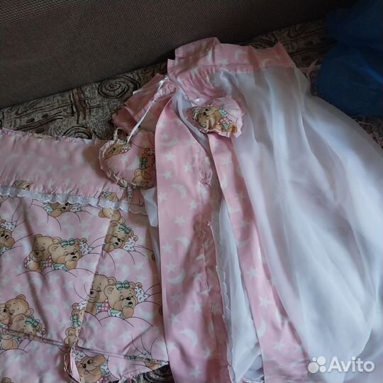 Бортики и балдахин в кроватку