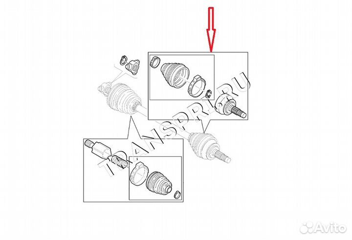 Шрус внешний R-15/R-16 Jumper, Boxer, (120-130л.с)