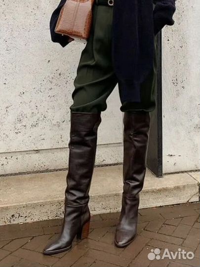 Сапоги ботфорты Massimo Duti