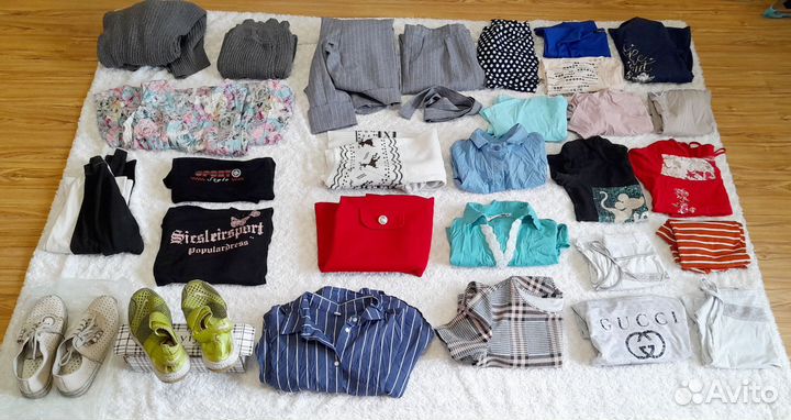 Пакетом одежда/вещи/обувь женская 44 р-р, 36-37 об