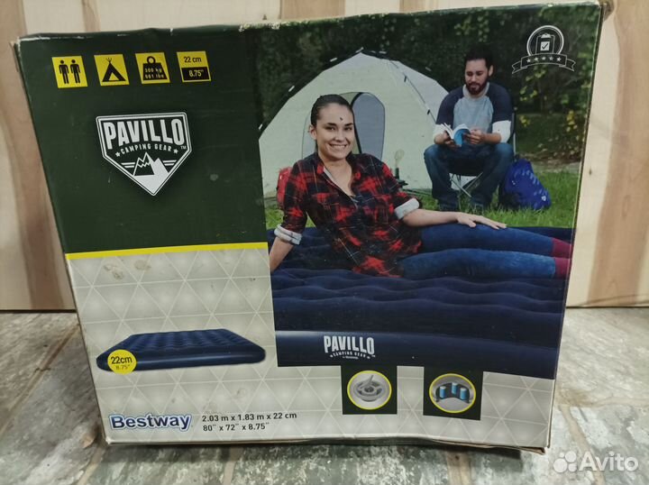 Матрас надувной povillo Bestway 203х183х22 см