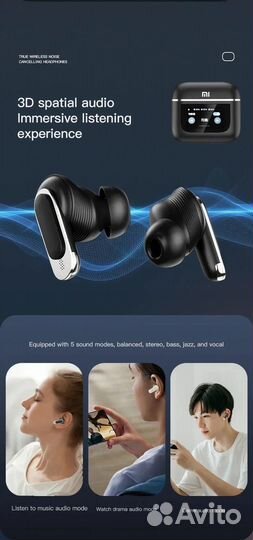 Наушники Xiaomi Tour Pro 2 с сенсорным жк-экраном