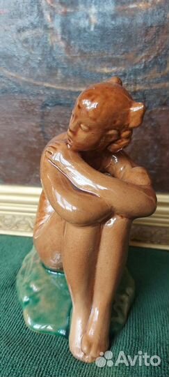 Купальщица в купальнике Гжель СССР