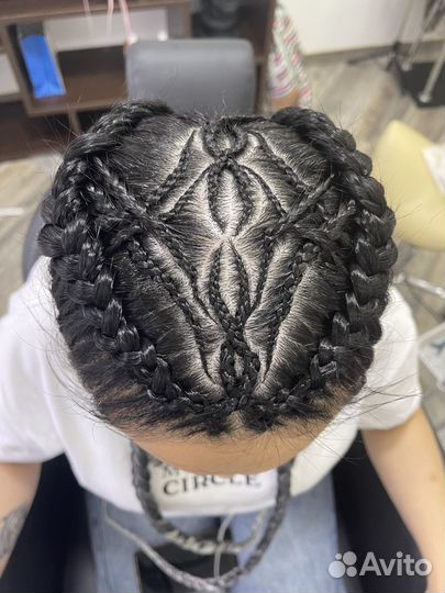 Косы и брейды со узором