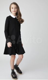 Черное платье из джерси Gulliver для девочки 146 1
