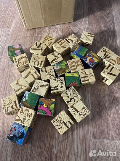 Кубики деревянные алфавит СССР