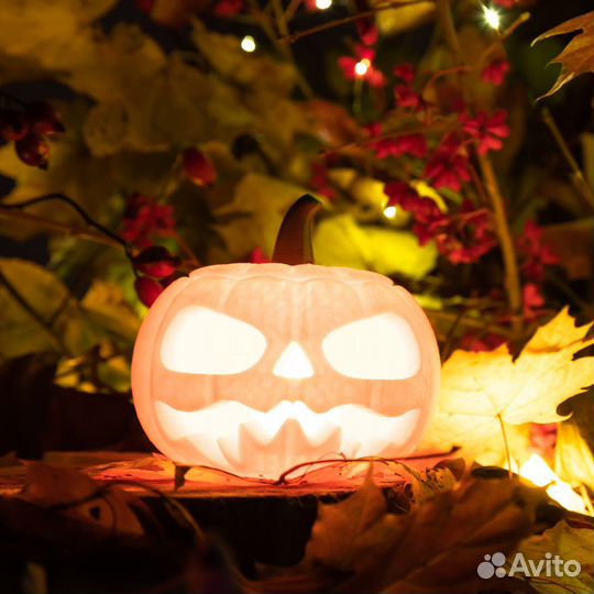 Светильник Тыква / Декор для Хэллоуина / фонарь Дж