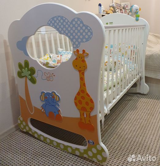 Кроватка Pali, борты, кокон, пеленальная доска