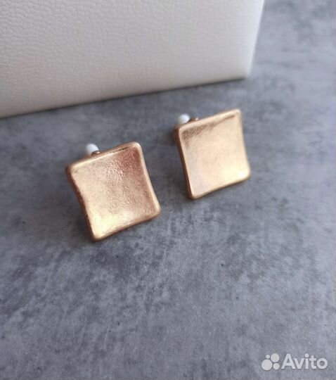 Серьги клипсы квадраты Robert Lee Morris, оригинал