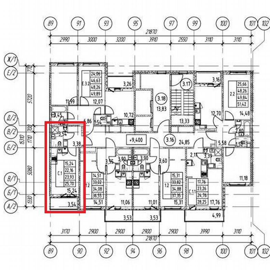 Квартира-студия, 25,7 м², 4/12 эт.