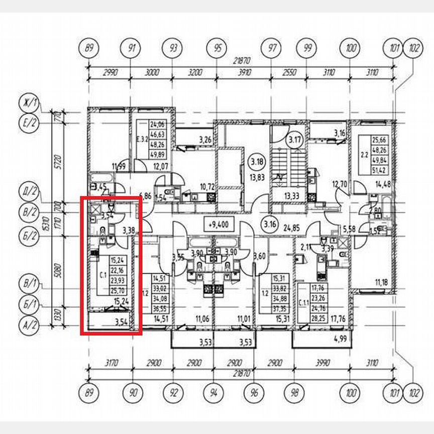 Квартира-студия, 25,7 м², 4/12 эт.