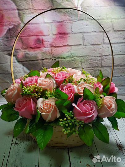 Букет из мыльных роз