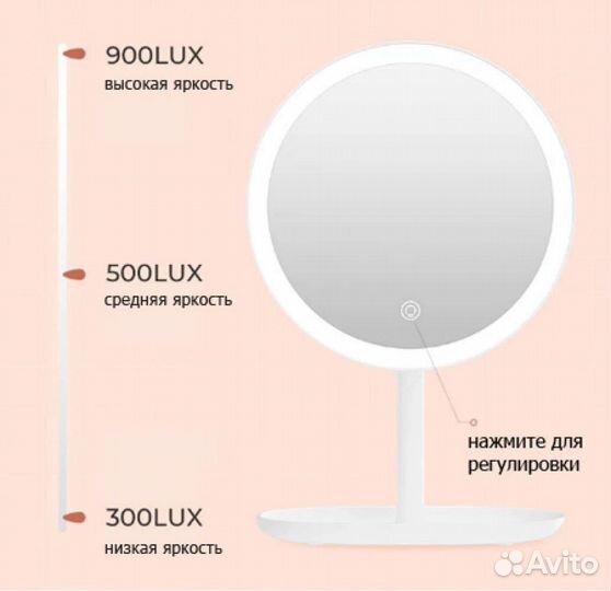 Зеркало для макияжа Xiaomi Jordan Judy NV543