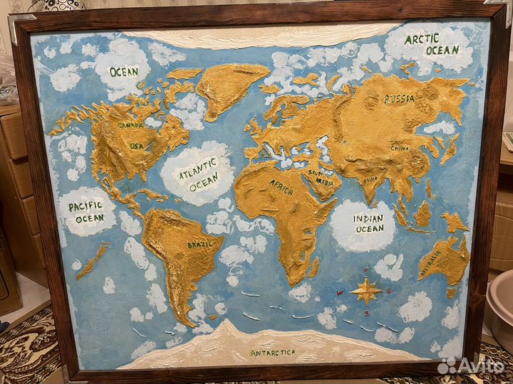 Карта мира на стену