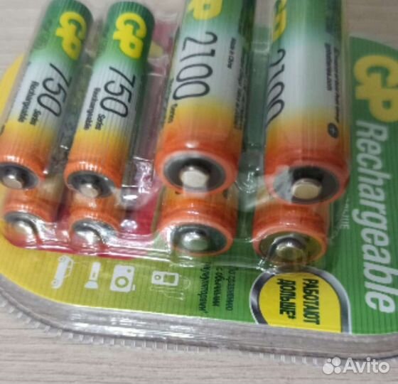 Аккумулятор GP аа 2100 4 шт. + ааа 750 мАч, 4 шт