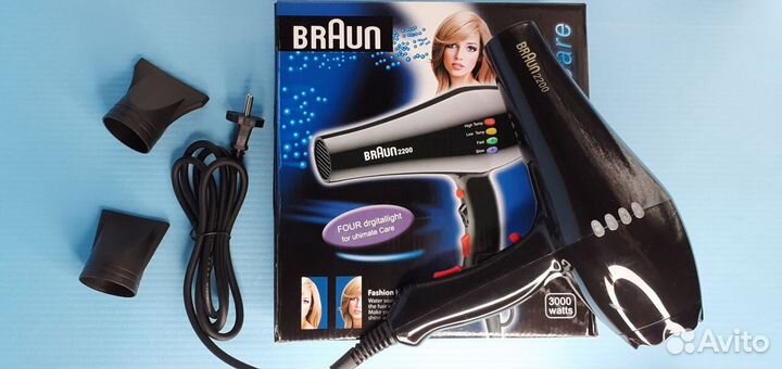 Фен для волос Braun 3000вт Futur Pro Индикатор