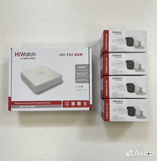 Комплект видеонаблюдения 4 камеры