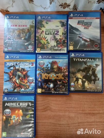 Диски на PS4. Цены в описании